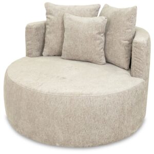 Beige Fabric Accent Chair