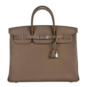 Hermes Birkin 40 Taupe Togo Leather Palladium Hardware