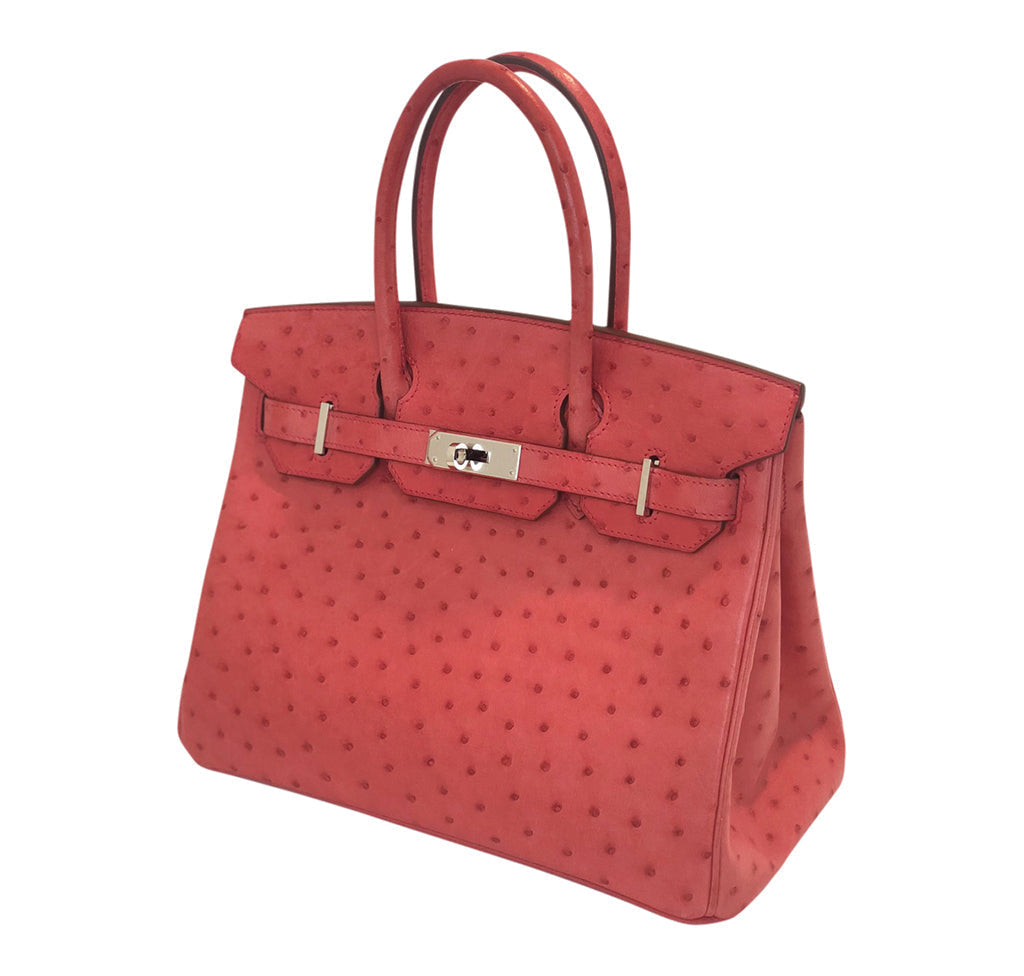 Hermes Birkin 30 Ostrich Bougainvillea - Image 2