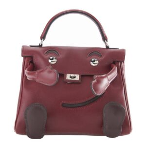 Hermes Kelly Idole Rouge Gulliver Leather Palladium Hardware