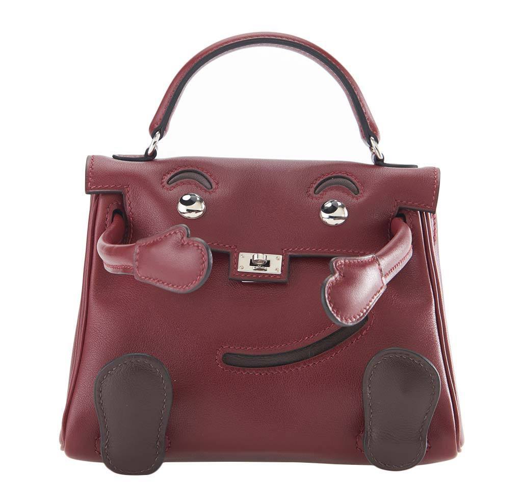 Hermes Kelly Idole Rouge Gulliver Leather Palladium Hardware
