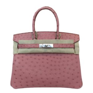 Hermes Birkin 30 Terre Cuite Ostrich Palladium Hardware