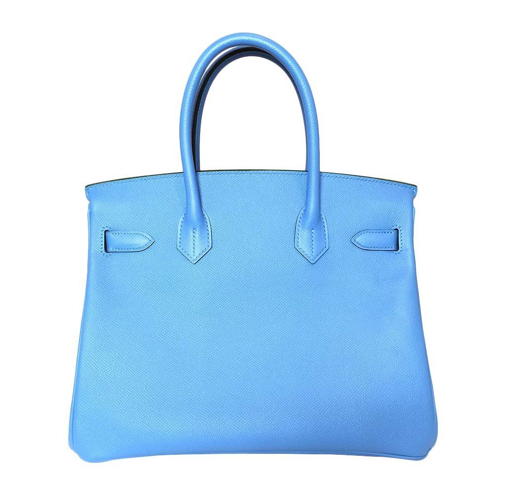 Hermès Birkin 30 Bag Blue Paradise PHW - Image 5