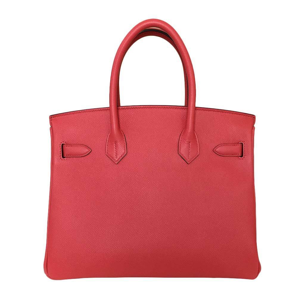 Hermes Birkin 30 Rose Jaipur Epsom Leather Palladium Hardware - Image 5