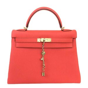 Hermès Kelly 32 Capucine Togo Bag GHW