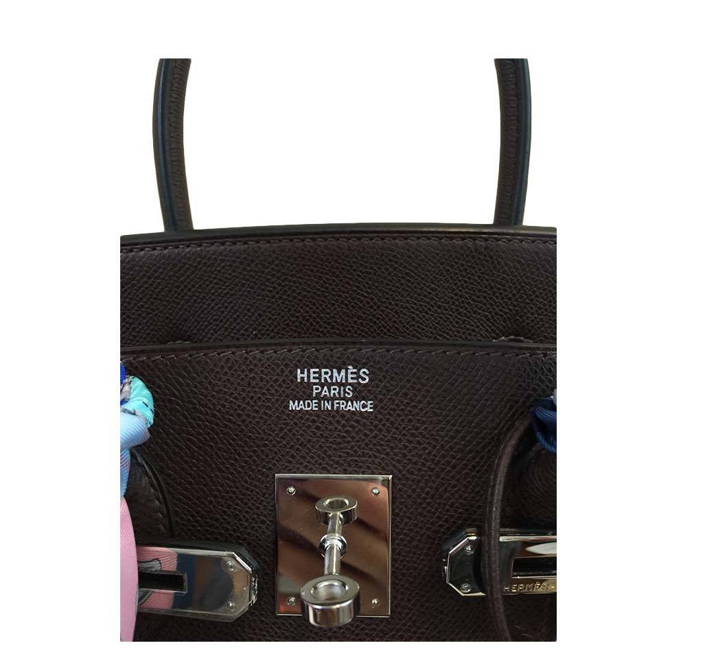 Hermes Birkin 35 Cacao Epsom Leather Palladium Hardware - Image 8