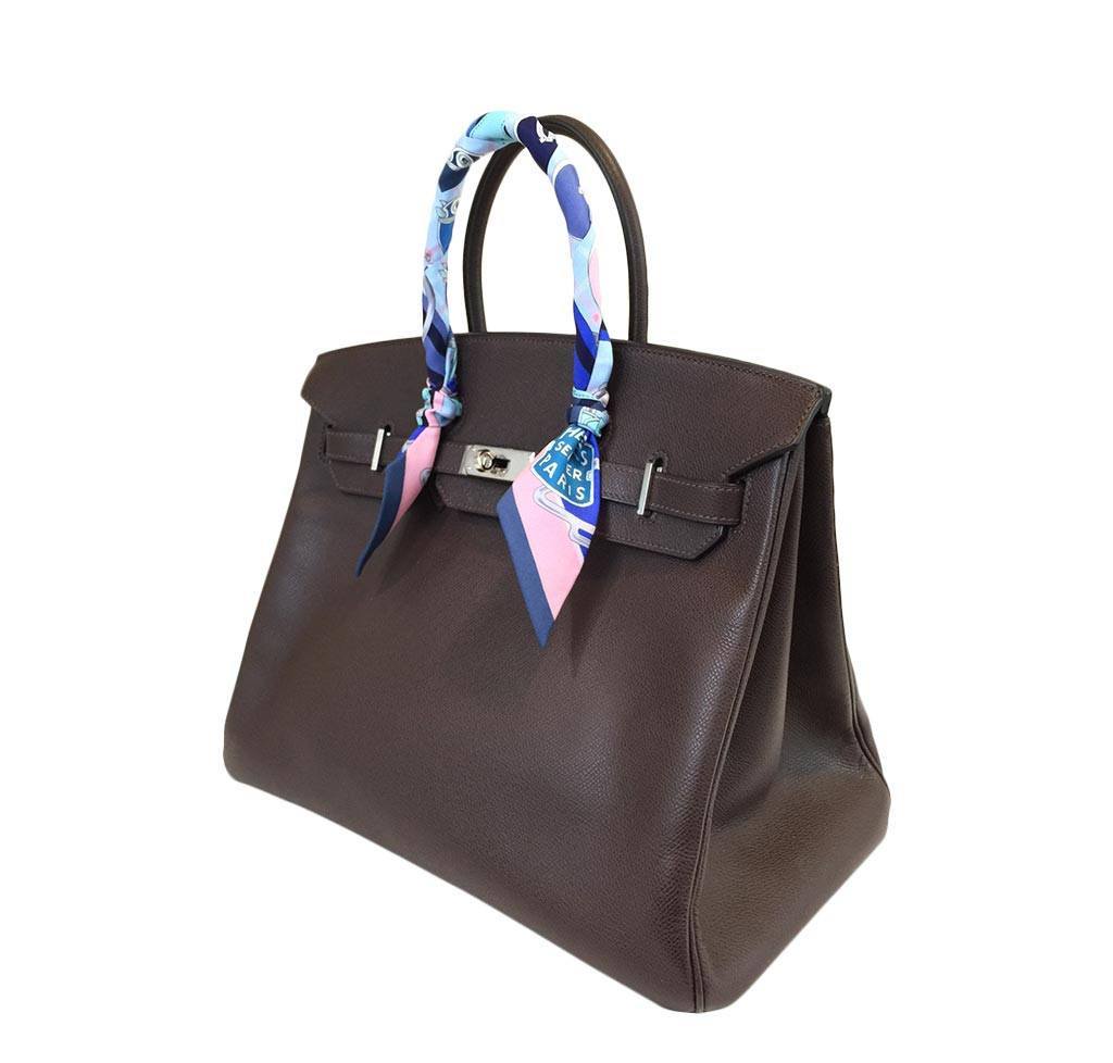 Hermes Birkin 35 Cacao Epsom Leather Palladium Hardware - Image 4