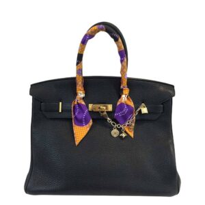 Hermes Birkin 35 Black Clemence Leather Gold Hardware