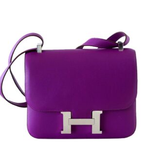 Hermes Constance 24 Anemone Swift Leather Palladium Hardware