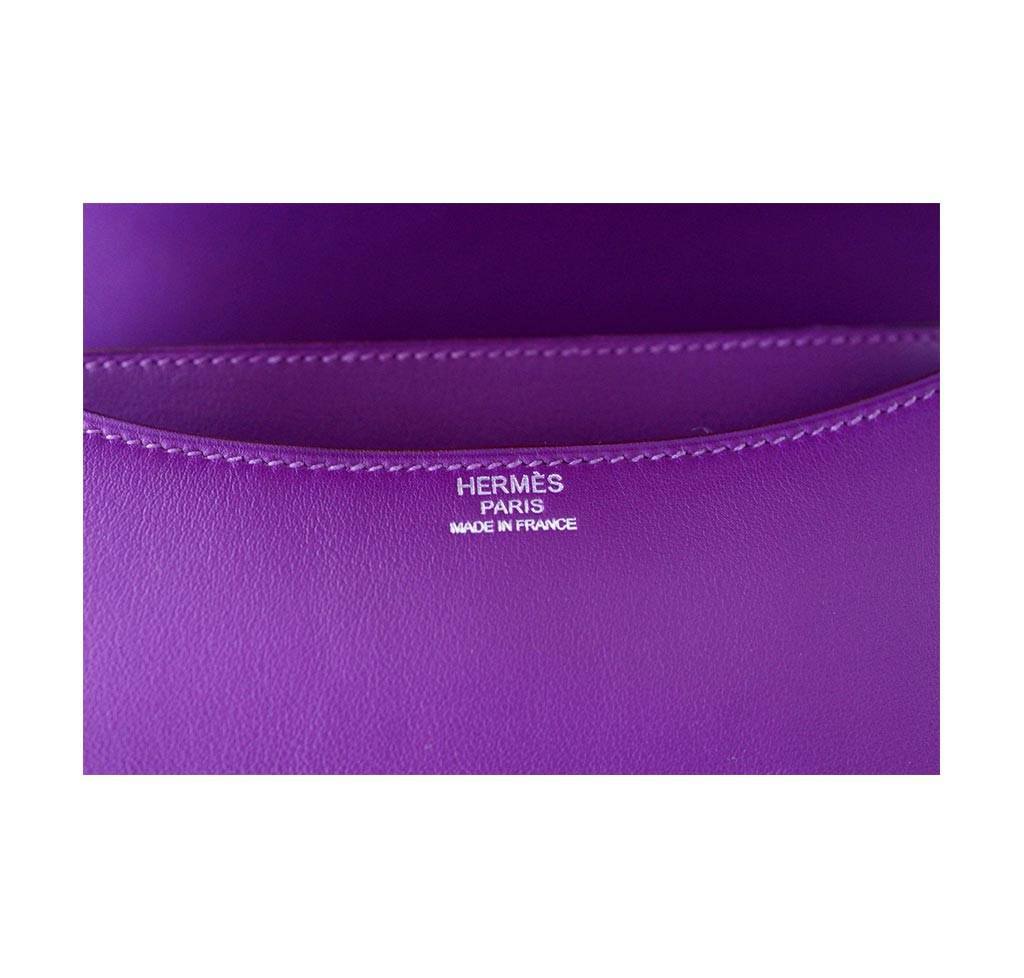 Hermes Constance 24 Anemone Swift Leather Palladium Hardware - Image 4