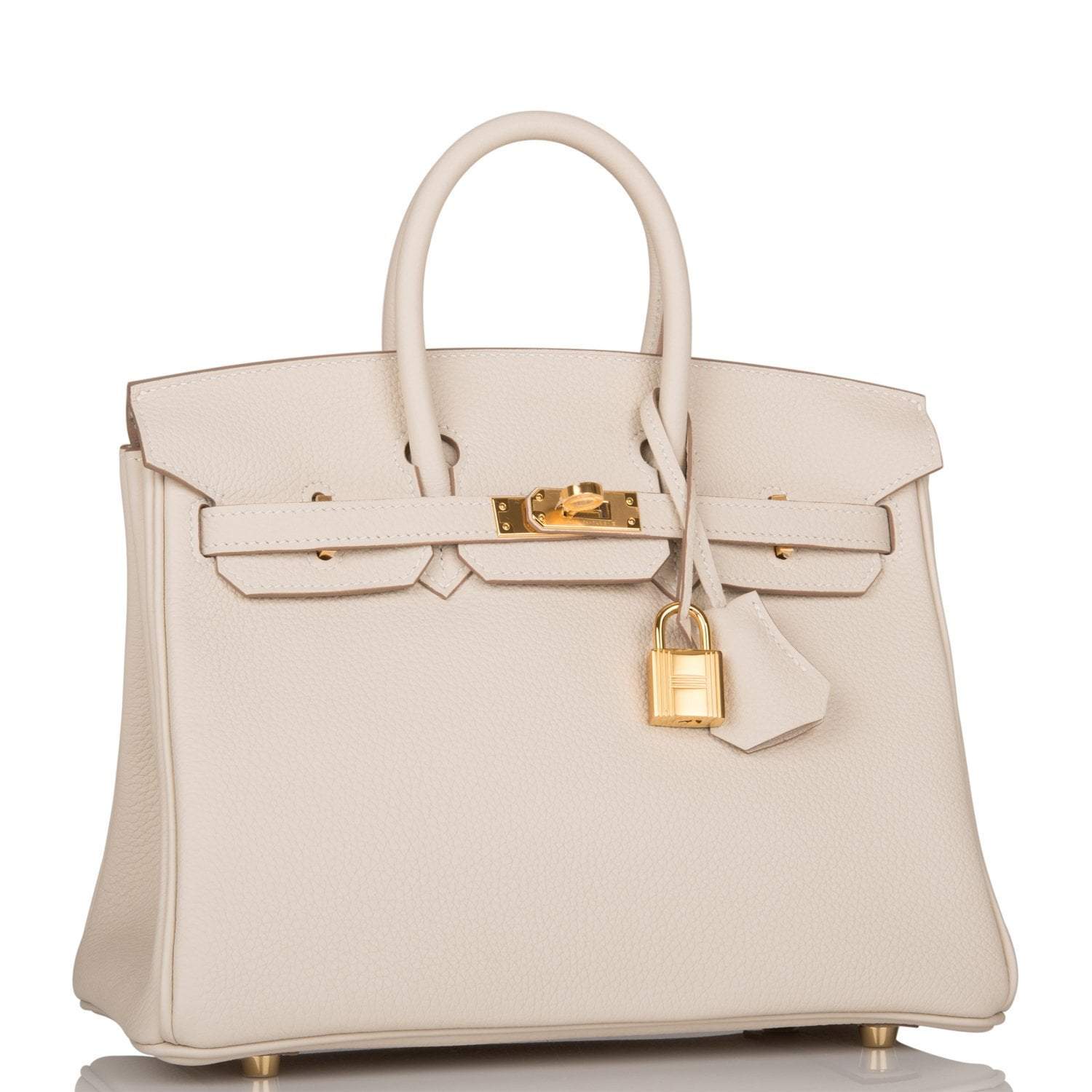 Hermes Birkin 25 Craie Togo Gold Hardware - Image 2