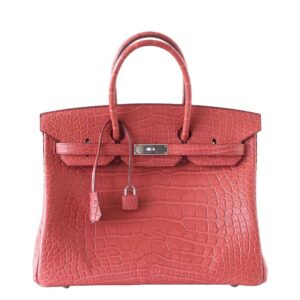 Hermes Birkin 35 Rose Indienne Matte Alligator Palladium Hardware