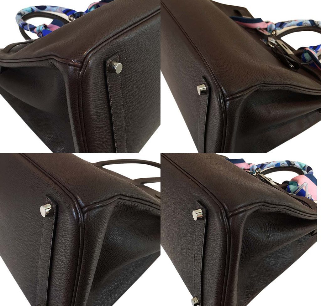 Hermes Birkin 35 Cacao Epsom Leather Palladium Hardware - Image 6