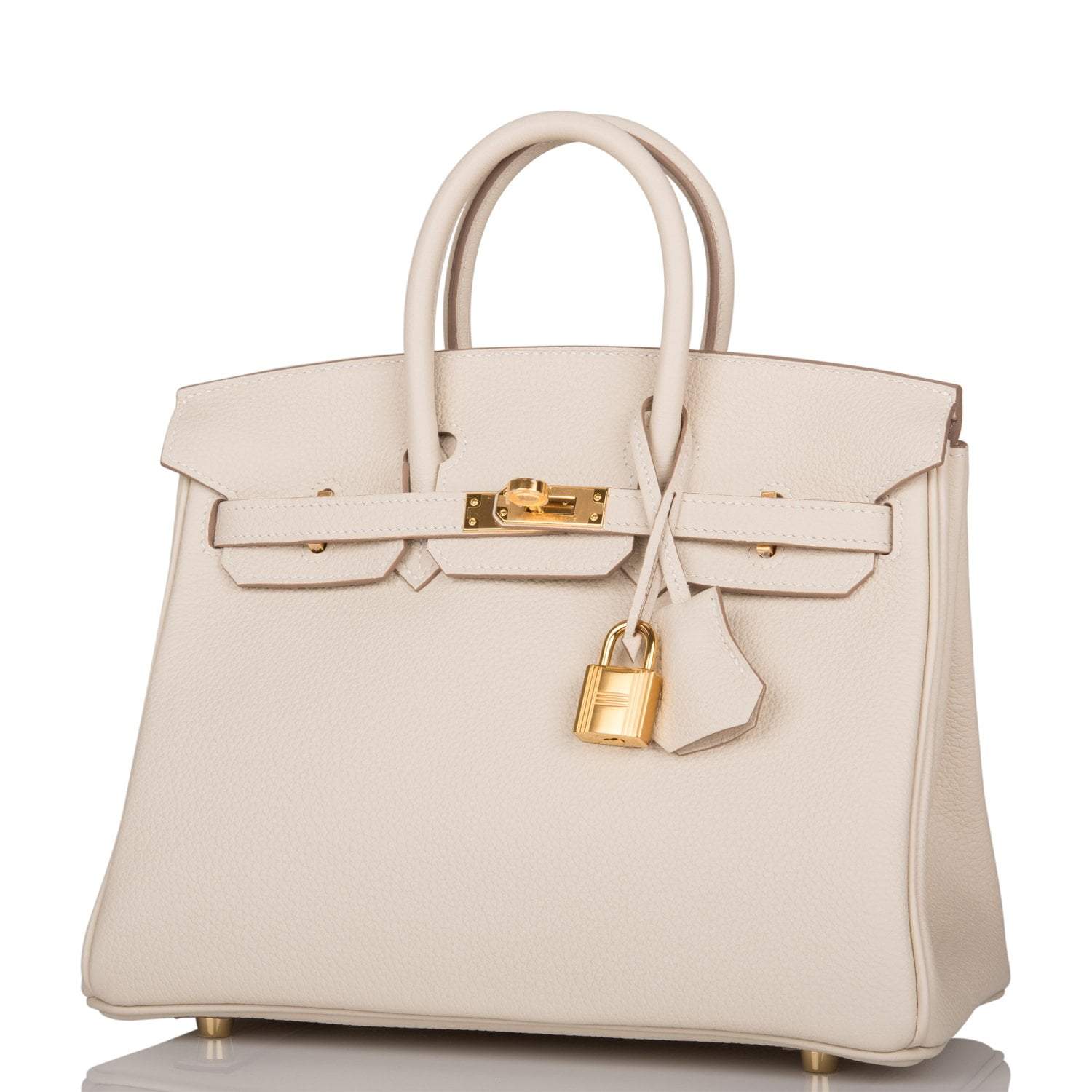 Hermes Birkin 25 Craie Togo Gold Hardware - Image 5
