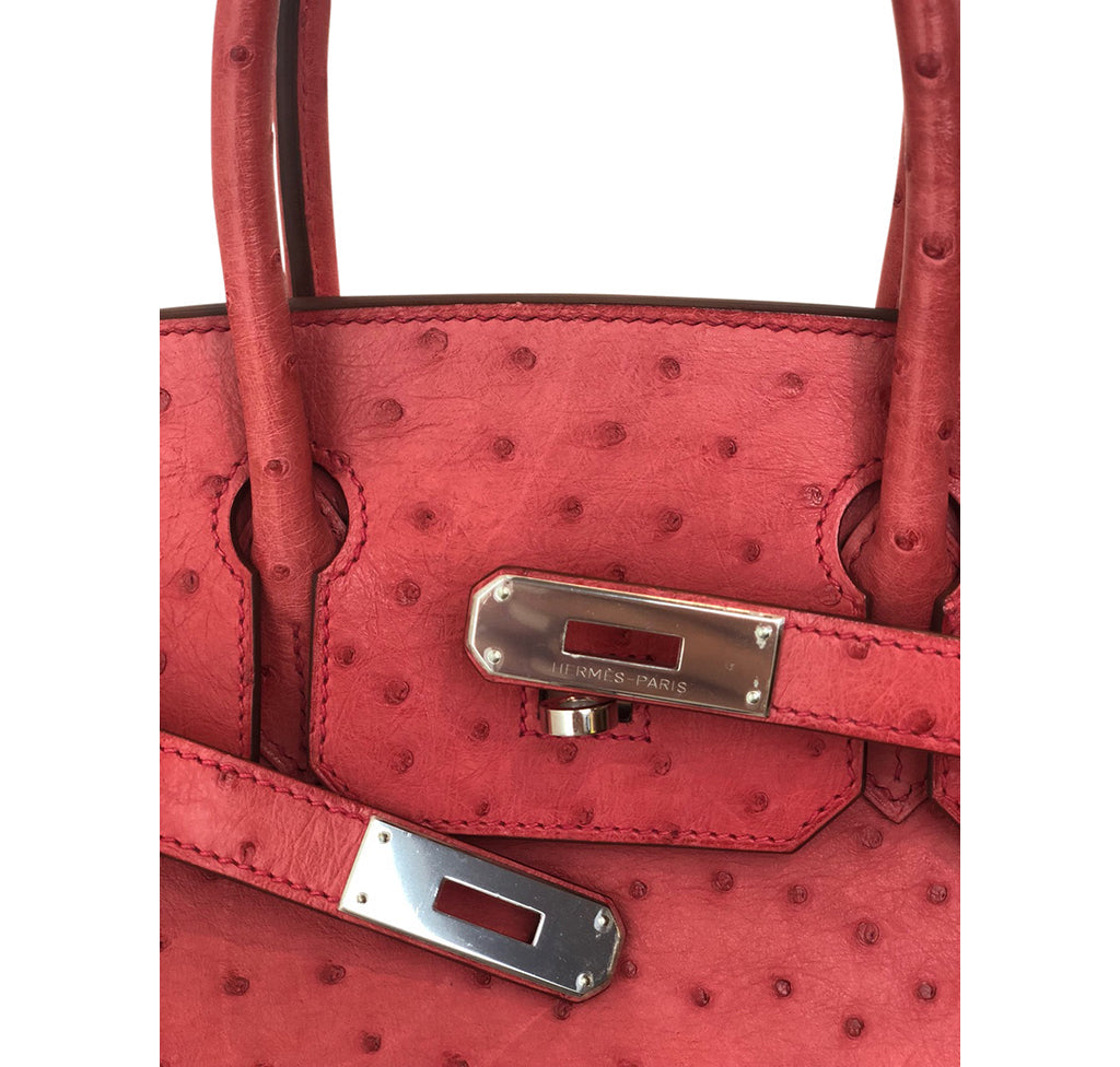 Hermes Birkin 30 Ostrich Bougainvillea - Image 6