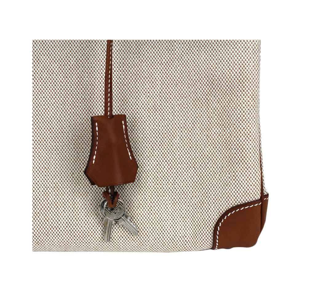 Hermes Birkin 30 Toile Natural Barenia Leather Palladium Hardware Limited Edition - Image 8