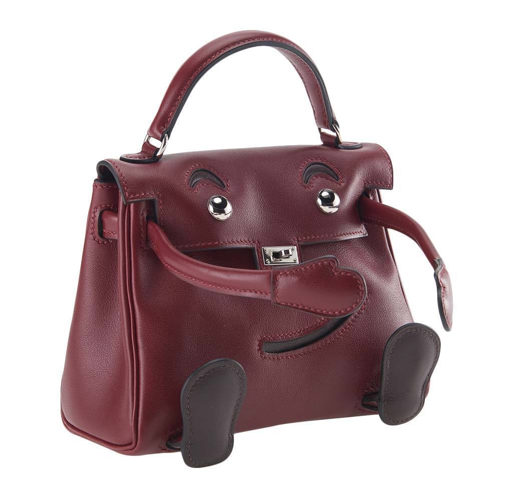 Hermes Kelly Idole Rouge Gulliver Leather Palladium Hardware - Image 2