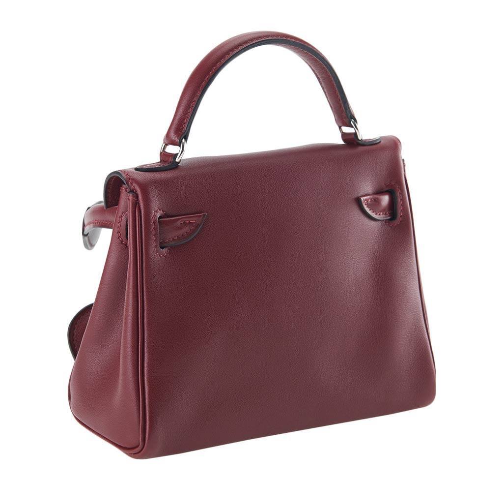 Hermes Kelly Idole Rouge Gulliver Leather Palladium Hardware - Image 4