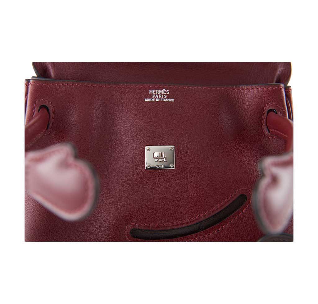 Hermes Kelly Idole Rouge Gulliver Leather Palladium Hardware - Image 12