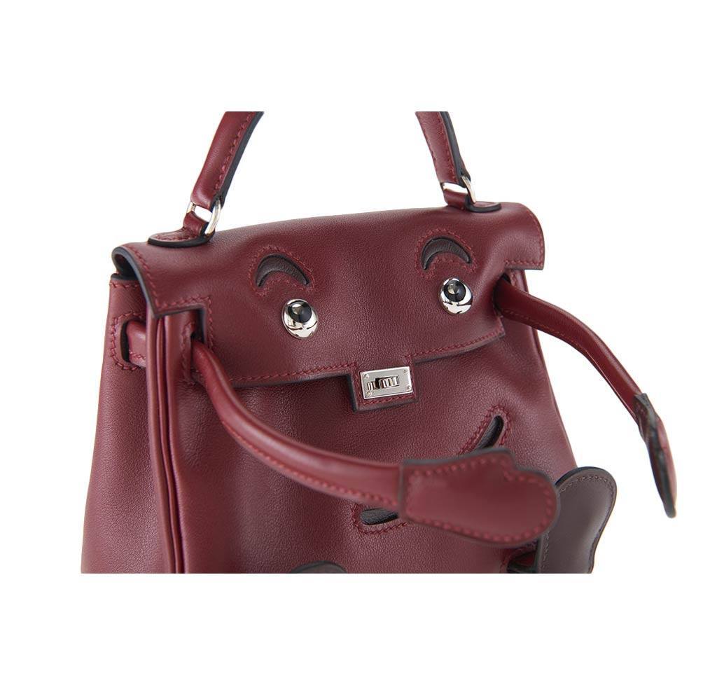 Hermes Kelly Idole Rouge Gulliver Leather Palladium Hardware - Image 5
