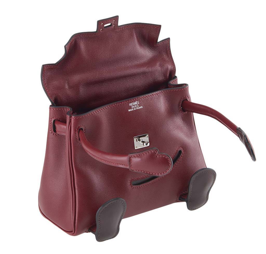 Hermes Kelly Idole Rouge Gulliver Leather Palladium Hardware - Image 6