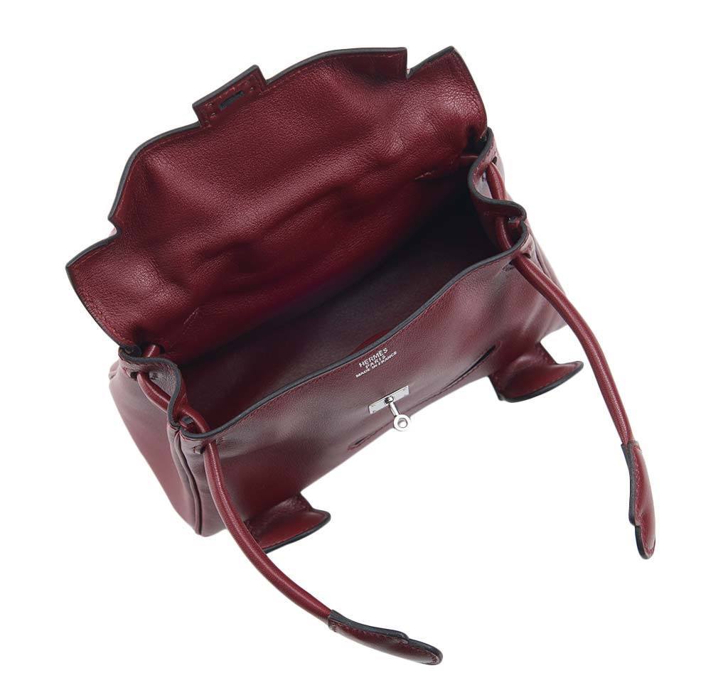 Hermes Kelly Idole Rouge Gulliver Leather Palladium Hardware - Image 10