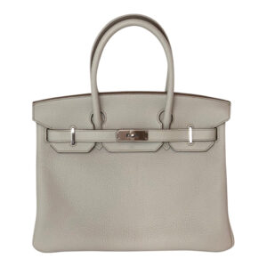 Hermes Birkin 30 Gris Perle Togo Leather Palladium Hardware