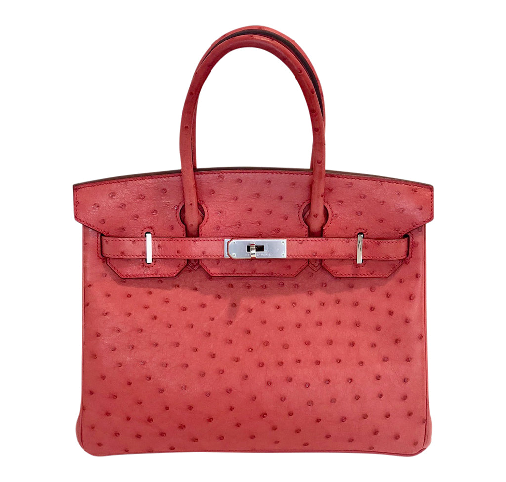 Hermes Birkin 30 Ostrich Bougainvillea