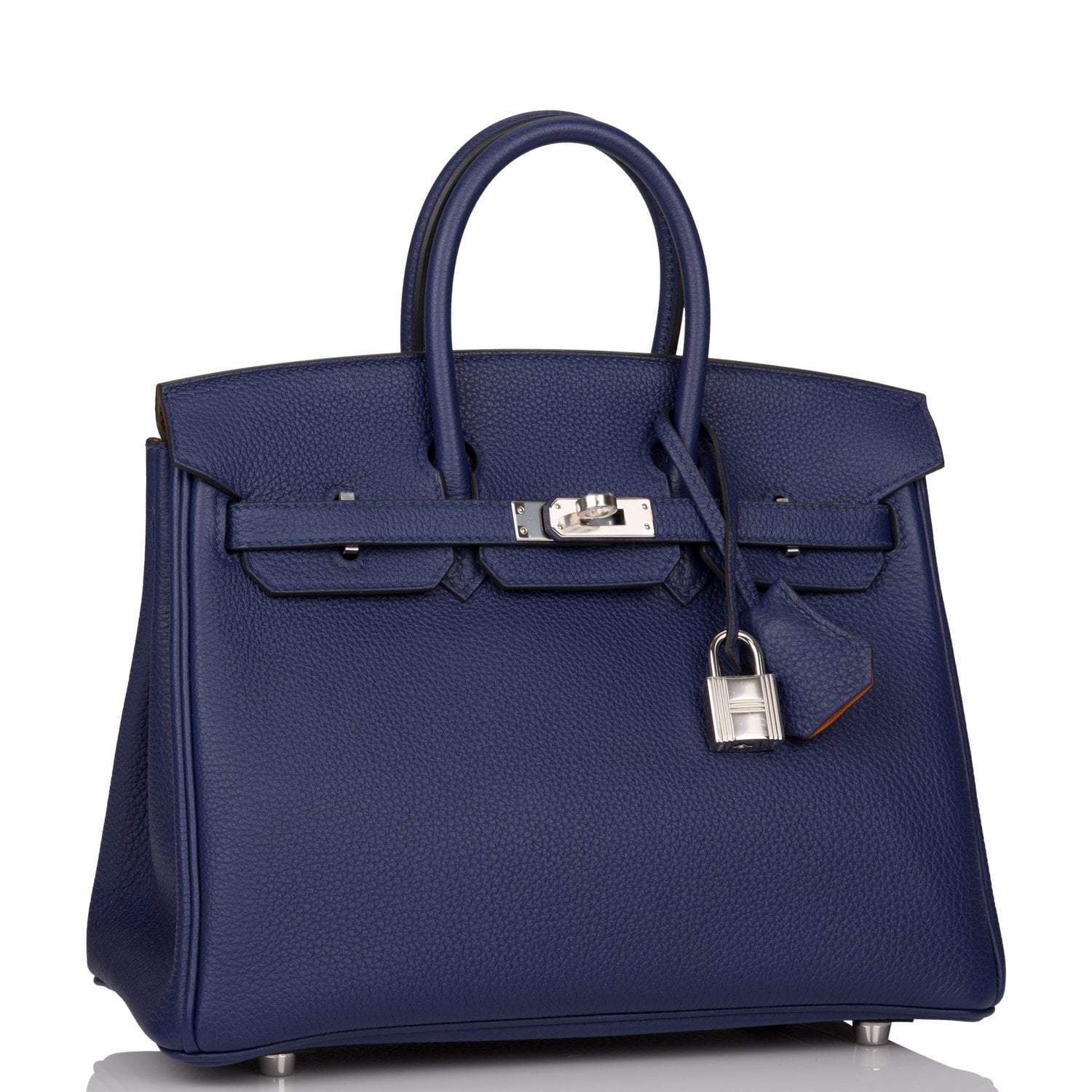 Hermes Bleu Encre Verso Togo Birkin 25cm Palladium Hardware - Image 3