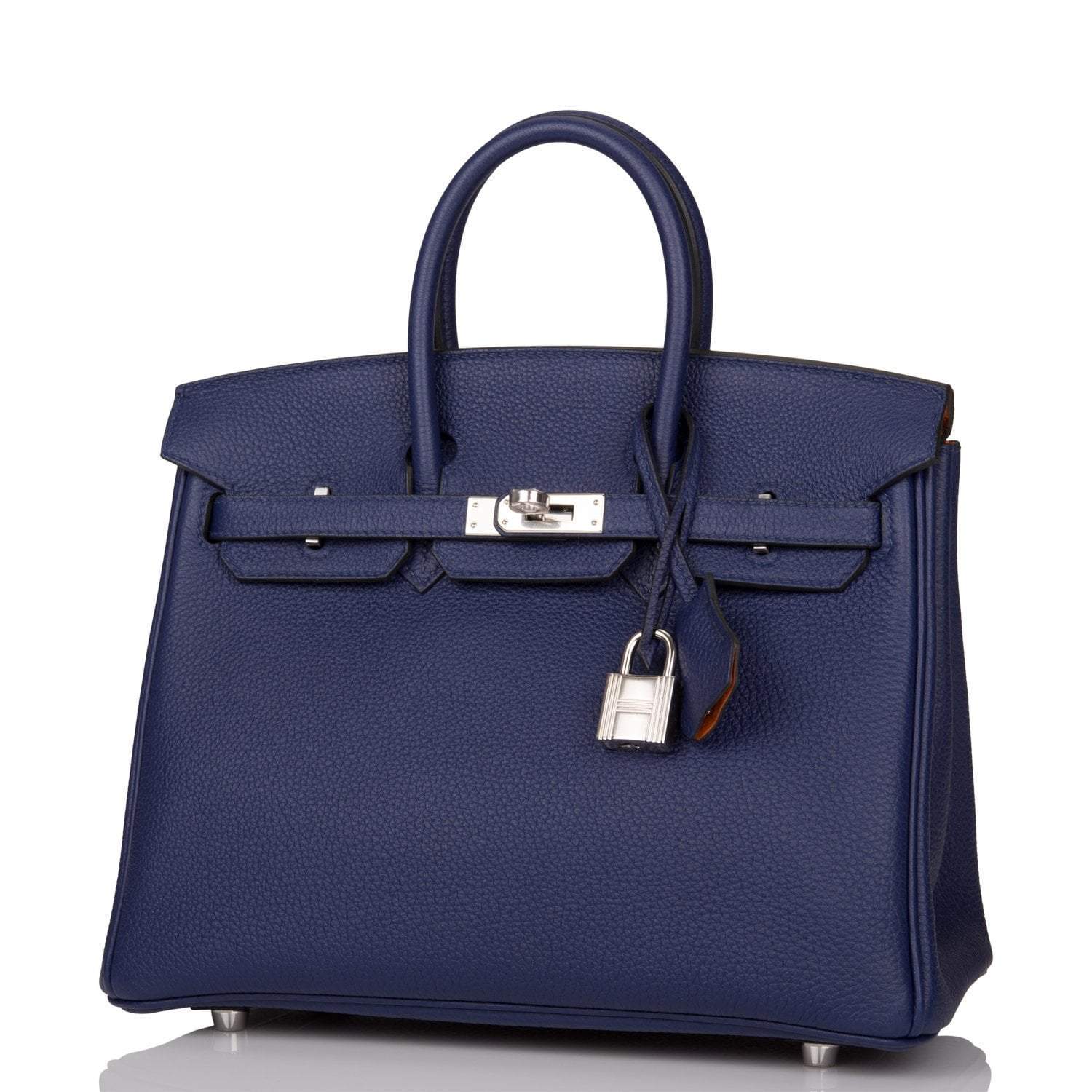 Hermes Bleu Encre Verso Togo Birkin 25cm Palladium Hardware - Image 6