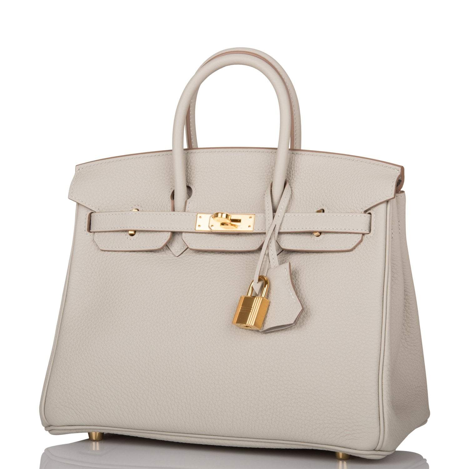 Hermes Birkin 25 Gris Perle Togo Gold Hardware - Image 5