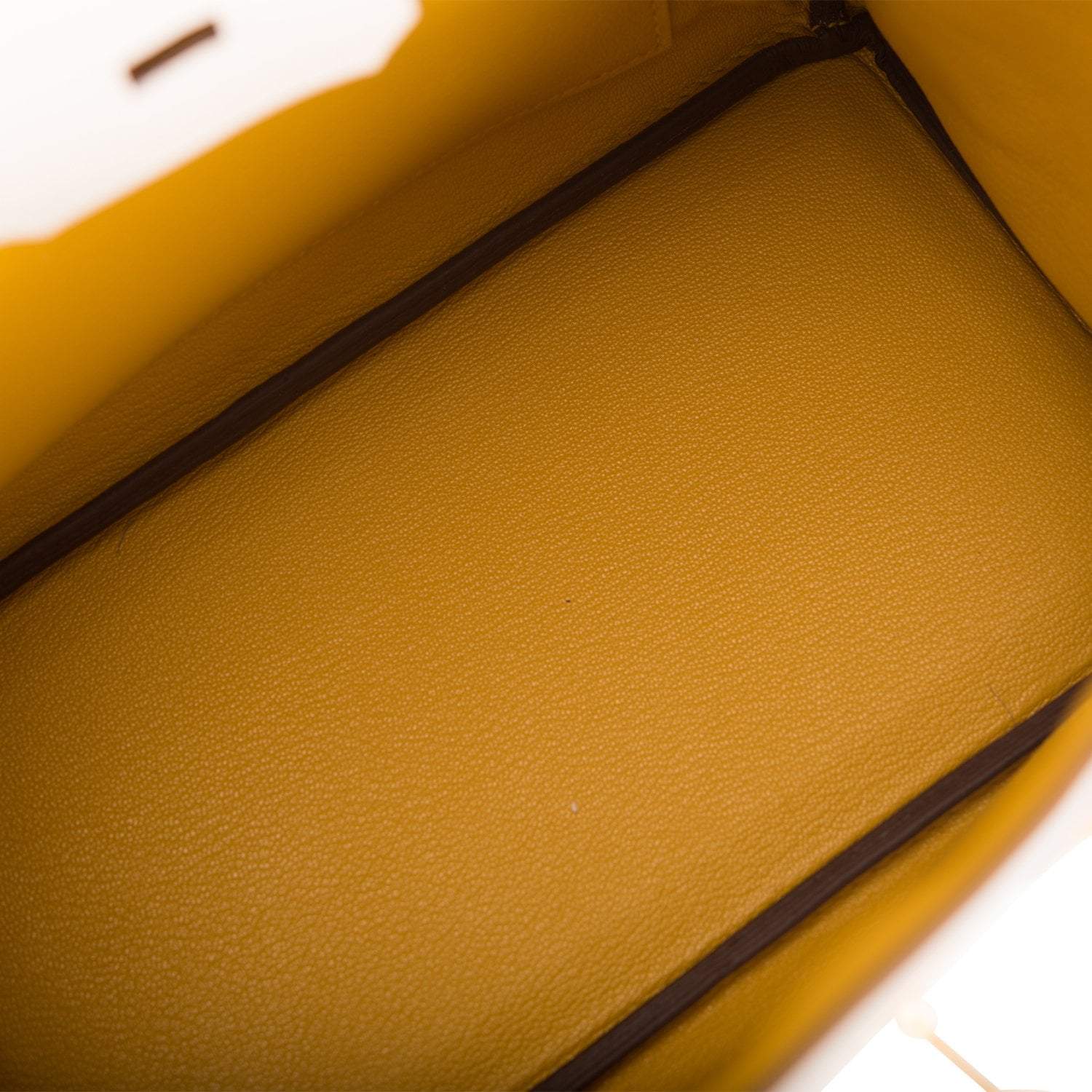 Hermes Horseshoe Stamp (HSS) Bi-Color Craie and Jaune Ambre Togo Birkin 25cm Brushed Gold Hardware - Image 8