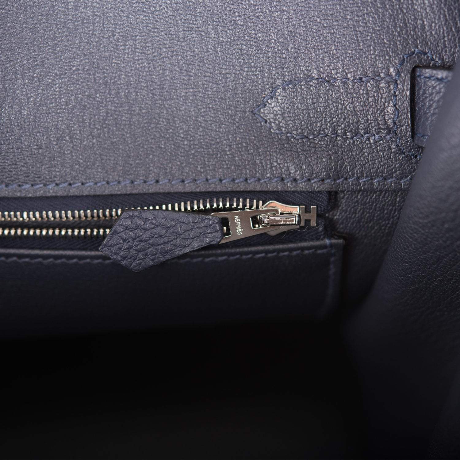 Hermes Bleu Nuit Togo Birkin 30cm Palladium Hardware - Image 9