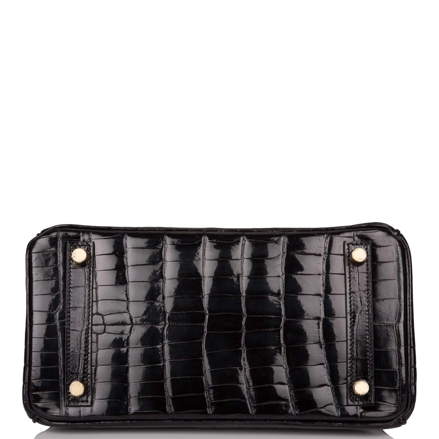 Hermes Black Shiny Niloticus Crocodile Birkin 25cm Gold Hardware - Image 6