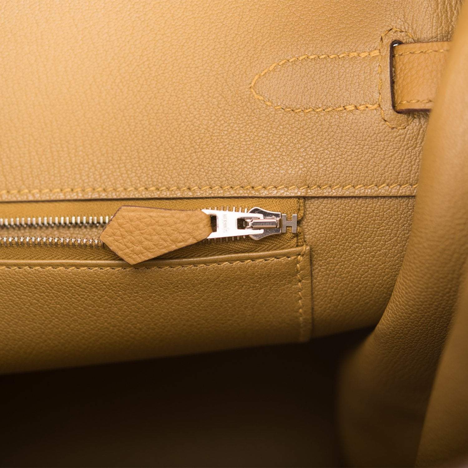 Hermes Birkin 35 Bronze D'Or Togo Palladium Hardware - Image 9