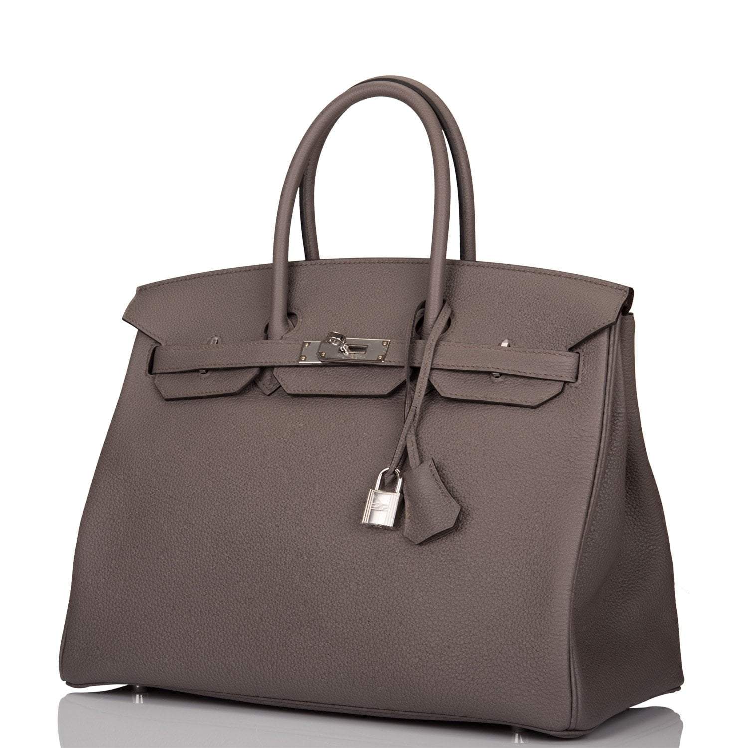 Hermes Birkin 35cm Etain Togo Palladium Hardware - Image 5