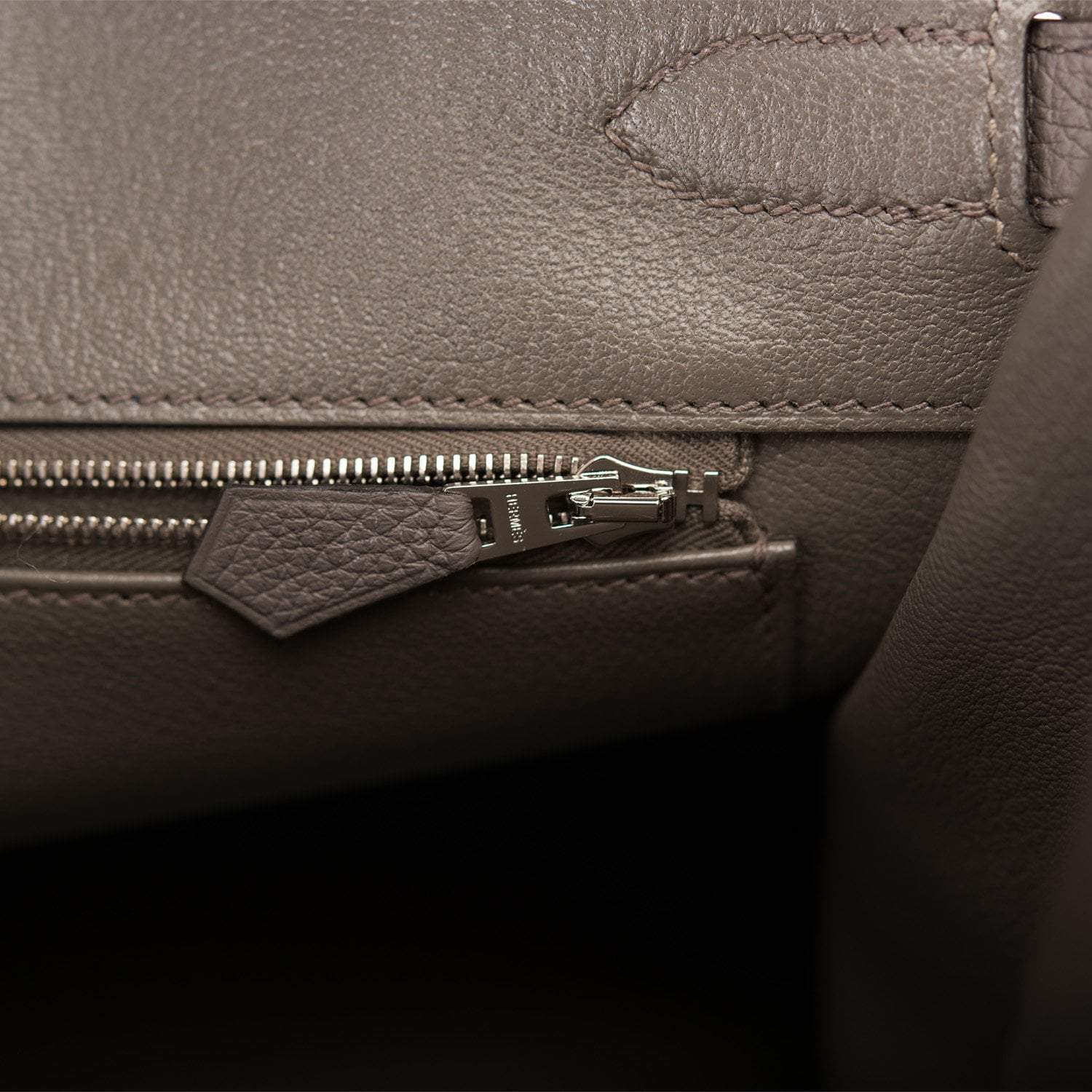 Hermes Birkin 35cm Etain Togo Palladium Hardware - Image 9