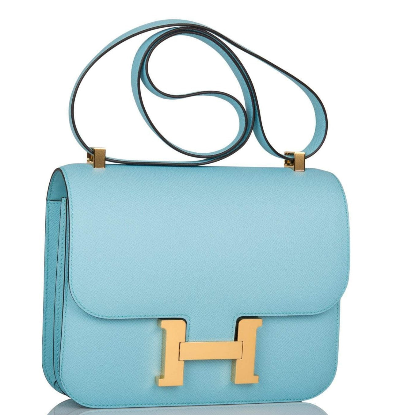 Hermes Bleu Atoll Epsom Constance 24cm Gold Hardware - Image 5