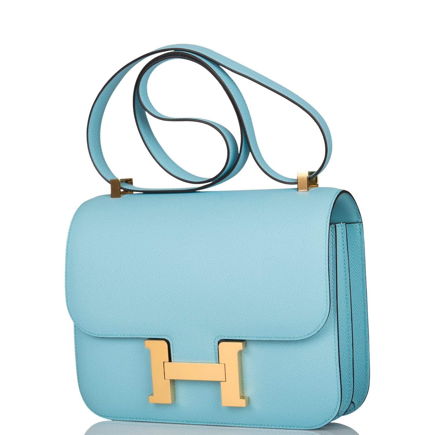 Hermes Bleu Atoll Epsom Constance 24cm Gold Hardware - Image 2