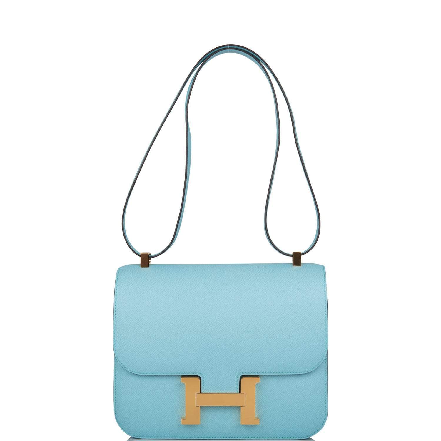 Hermes Bleu Atoll Epsom Constance 24cm Gold Hardware - Image 7