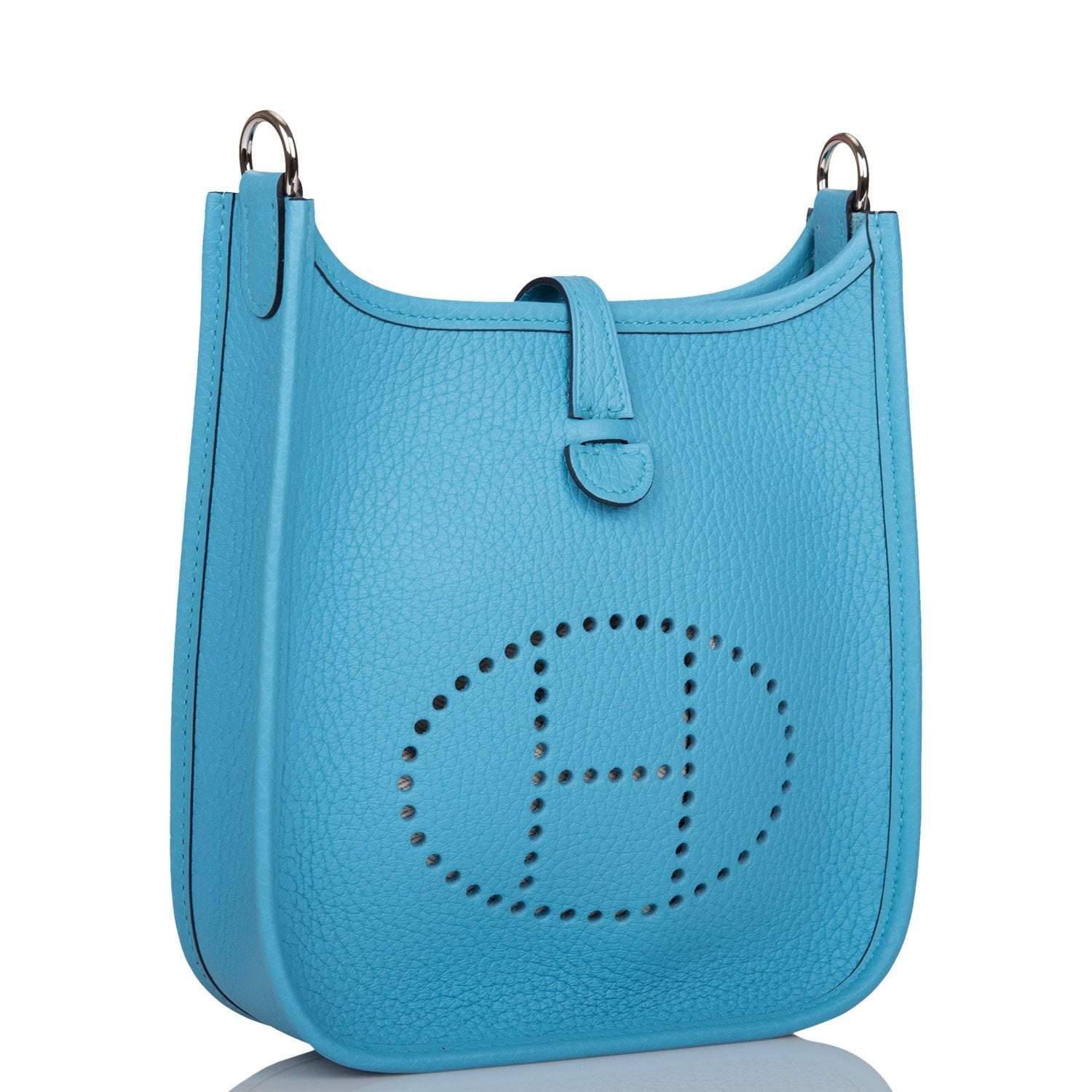 Hermes Bleu du Nord Clemence Evelyne TPM Bag Palladium Hardware - Image 2
