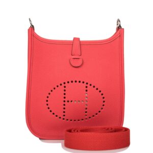 Hermes Bougainvillea Clemence Evelyne TPM Bag Palladium Hardware