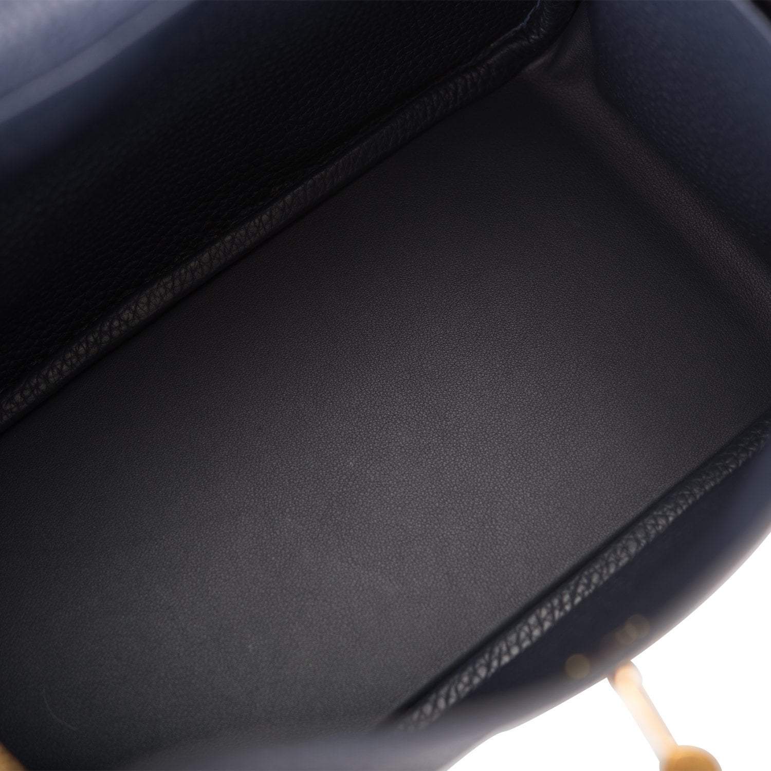 Hermes Bleu Nuit Clemence Lindy 26cm Gold Hardware - Image 8