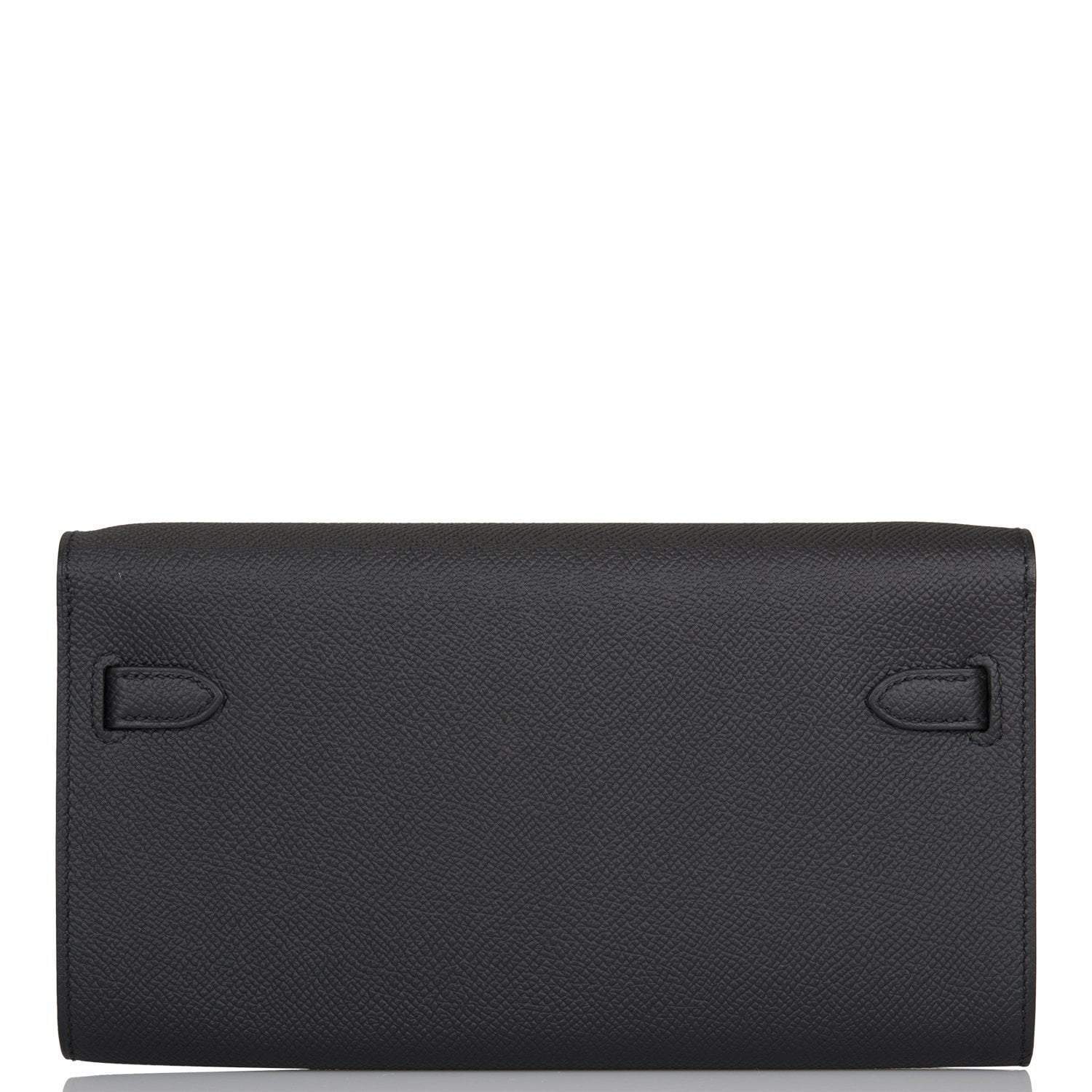 Hermes Black Epsom Kelly Wallet To Go Gold Hardware - Image 3