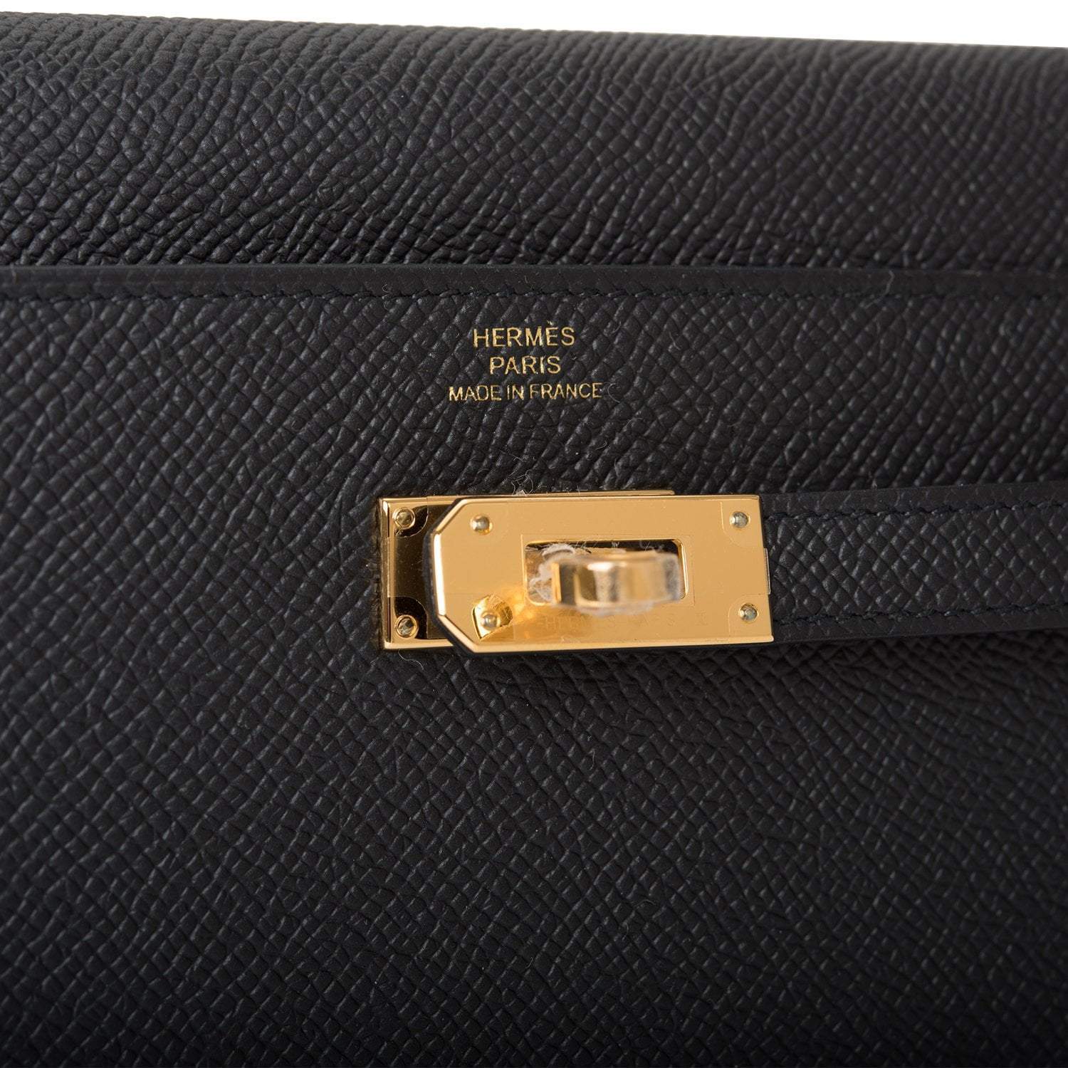 Hermes Black Epsom Kelly Wallet To Go Gold Hardware - Image 7