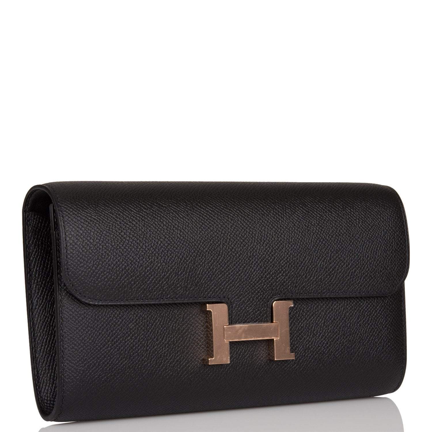 Hermes Black Epsom Constance Wallet To Go Rose Gold Hardware - Image 2