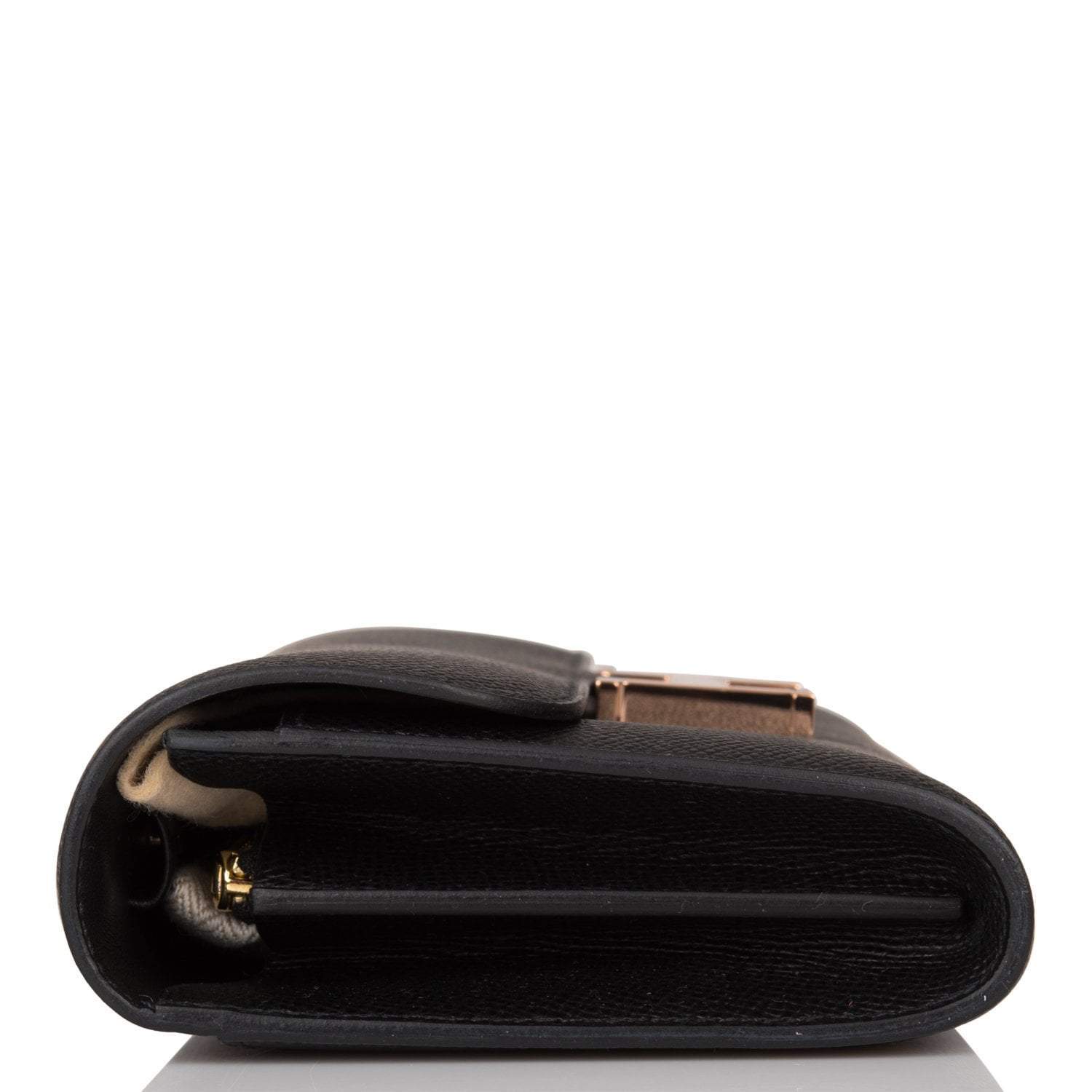 Hermes Black Epsom Constance Wallet To Go Rose Gold Hardware - Image 3