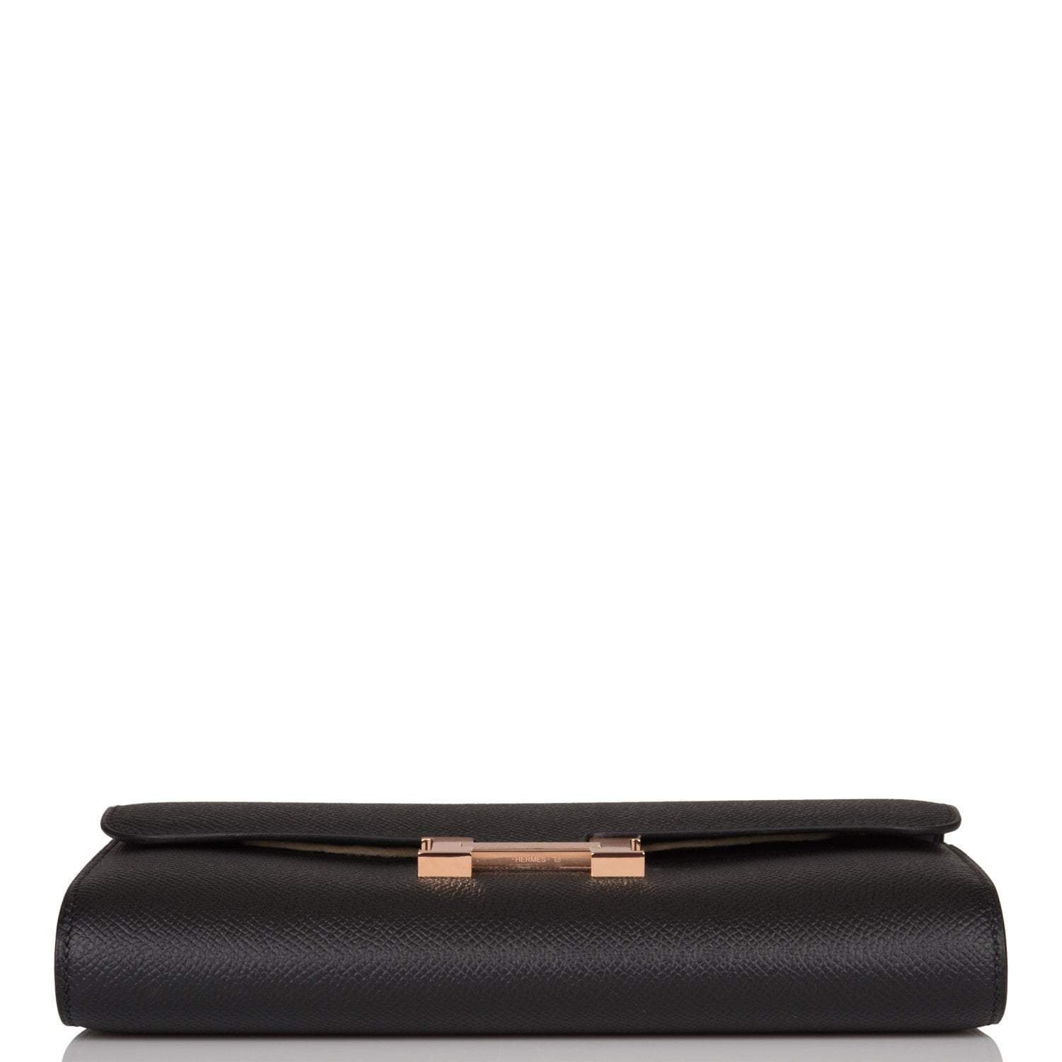 Hermes Black Epsom Constance Wallet To Go Rose Gold Hardware - Image 5