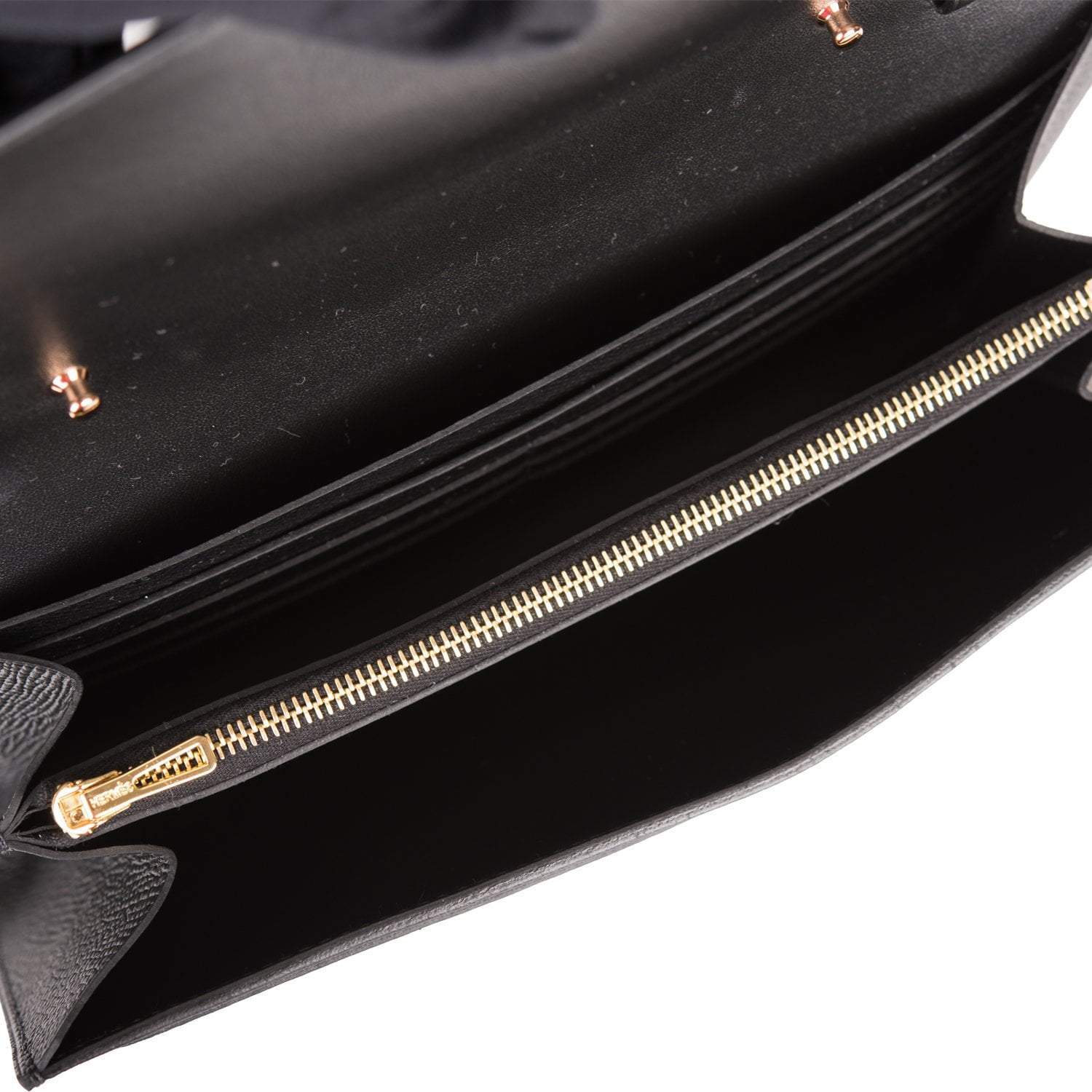 Hermes Black Epsom Constance Wallet To Go Rose Gold Hardware - Image 7