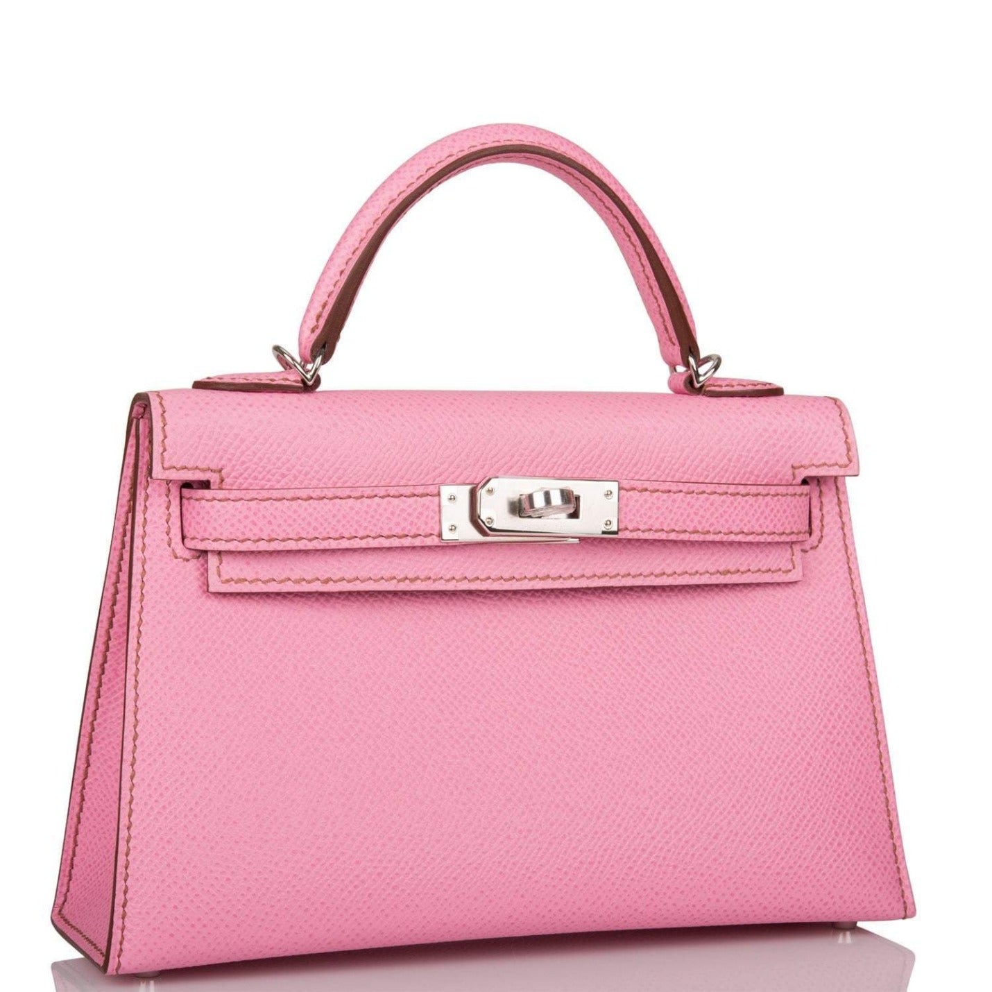 Hermes Bubblegum 5p Epsom Sellier Kelly 20cm Palladium Hardware - Image 5